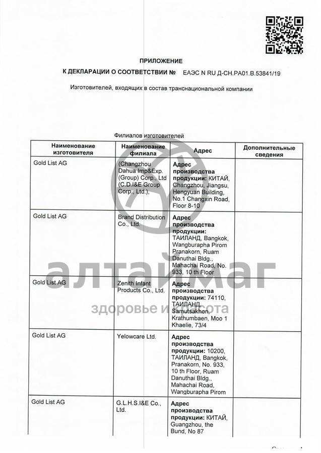 Сертификат на товар Лабби ложка любимая от 4мес. Лабби ложка любимая от 4мес. сертификат