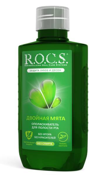Изображение товара Ополаскиватель ROCS Двойная мята 75мл Ополаскиватель ROCS Двойная мята 75мл фотография