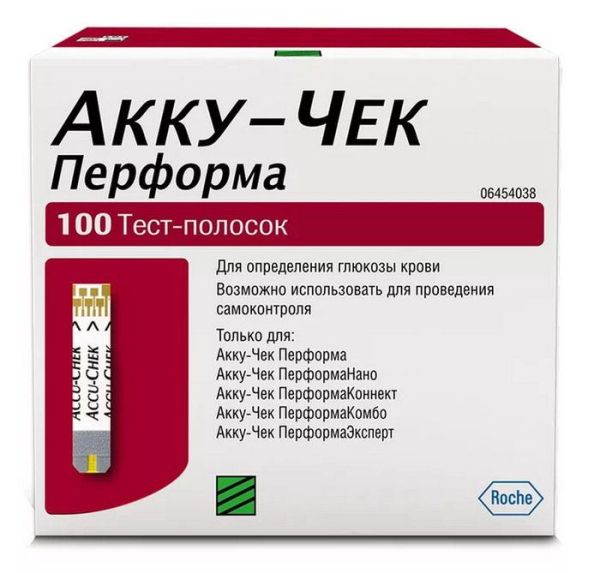 Тест-полоски к глюкометру Accu-Chek Performa №100 фотография