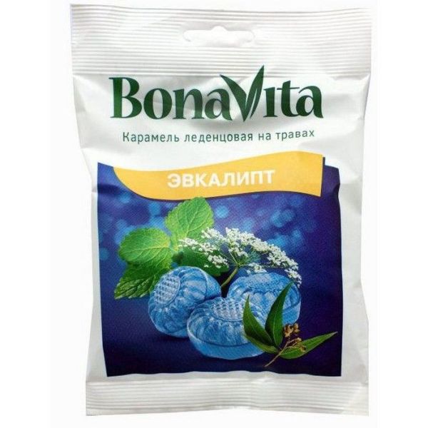 Карамель леденцовая Bonavita эвкалипт на травах 60гр фотография