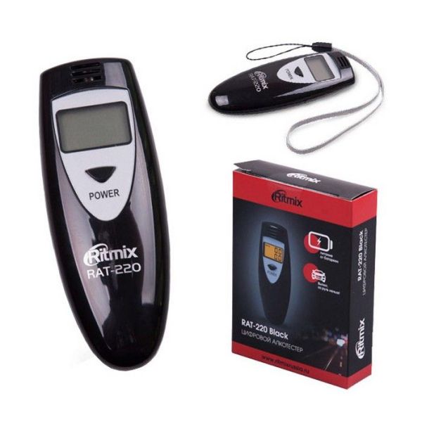 Изображение товара Алкотестер ritmix rat-220 black (9789) Алкотестер ritmix rat-220 black (9789) фотография