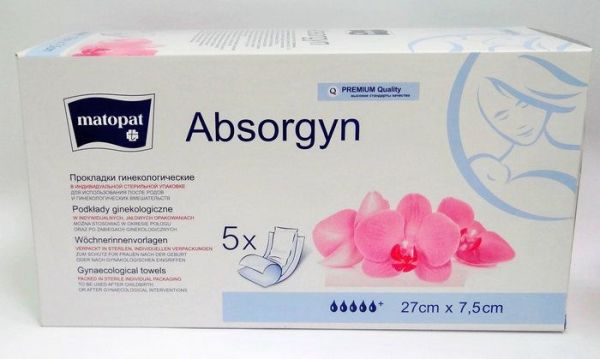 Прокладки послеродовые Absorgyn Matopat 27 x 7,5 cм 5 шт стерильные фотография