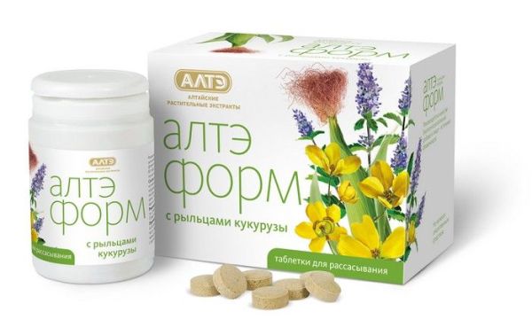 Таблетки для рассасывания Алтэформ с рыльцами кукурузы 80 штук фотография