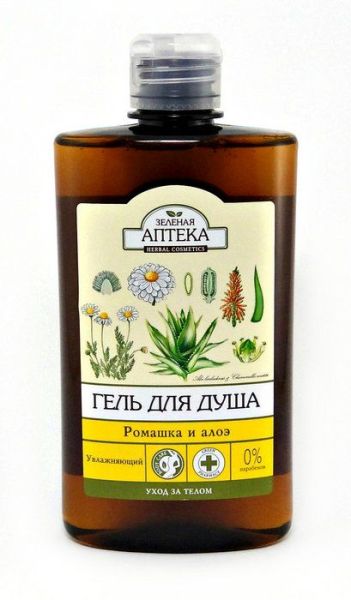 Зеленая Аптека гель для душа Ромашка и Алоэ 400 мл фотография