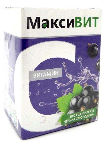 Напиток МаксиВит со вкусом Черной смородины 10шт фотография