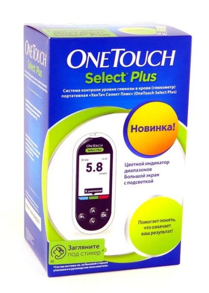 Глюкометр one touch select plus фотография