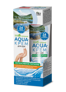 Народные рецепты Aqua-крем для рук на термальной воде Камчатки Интенсивное питание, 45 мл