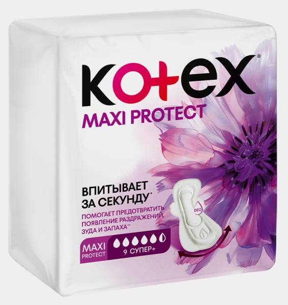 Прокладки Kotex Maxi Proteсt Супер+ 9шт фотография