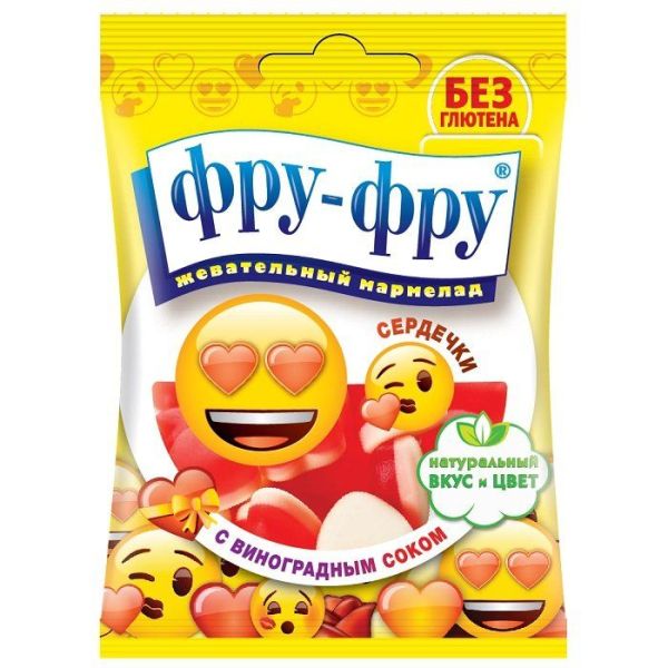 Мармелад Фру-Фру Emoji сердечки 30г фотография