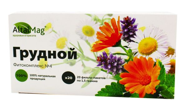 Изображение товара Грудной сбор №4 АлтайМаг 20 пакетиков Грудной сбор №4 АлтайМаг 20 пакетиков фотография