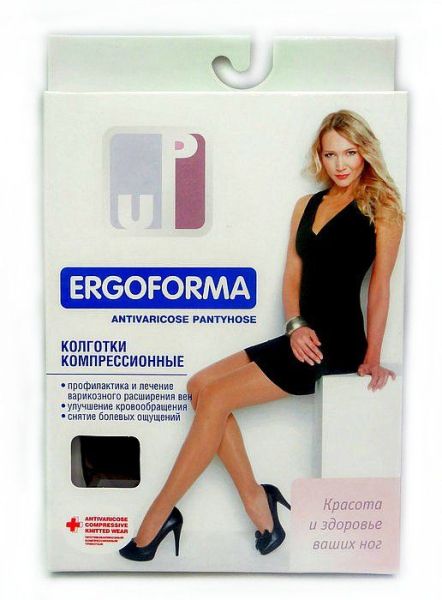 Колготки компрессионные 2 класс Ergoforma Up бронза (122) фотография