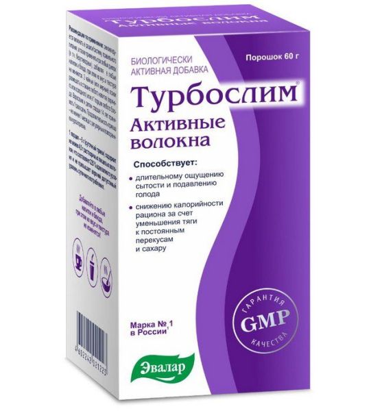Турбослим активные волокна Эвалар 60г фотография